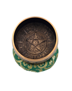Etched Singing Bowl with Sacred Symbols