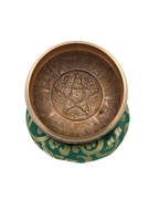 Etched Singing Bowl with Sacred Symbols